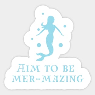 Mermaid club quote cute ocean graphic Sticker